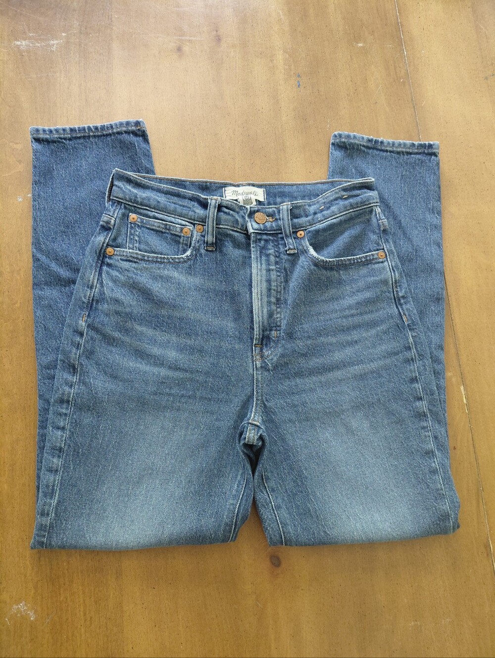Madewell The Perfect Vintage Denim Straight Leg Medium Wash Jeans Size 27
